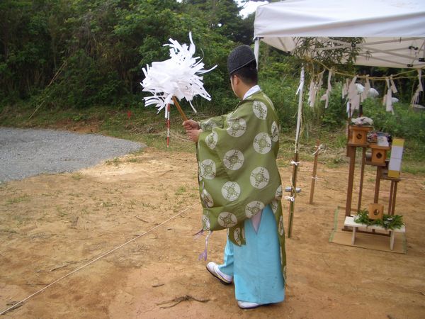 羨ましい立地で地鎮祭。