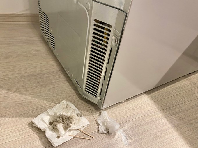 冷蔵庫の排気口の掃除