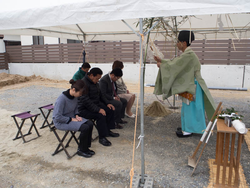 地鎮祭、結構ドキドキしました。