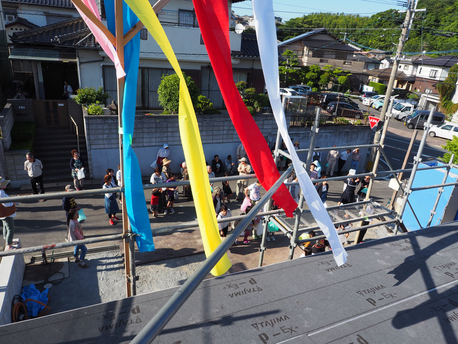 上棟餅まき、楽しかったです。