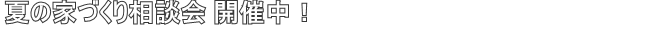 夏の家づくり相談会 開催中！